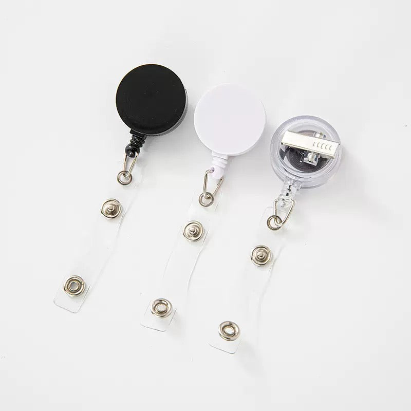 Badge Reels for Acrylic Blanks, Retractable Badge Reel DIY Accessories