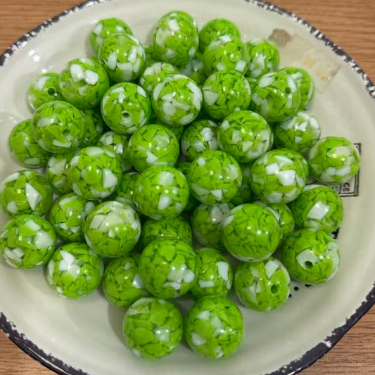 20mm green jade acrylic beads for beadable pens