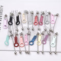 DIY Beadable  Bar for Keychain with Carabiner Hook Plastic Long Ring Hoop on Cup's Straw, 120MM