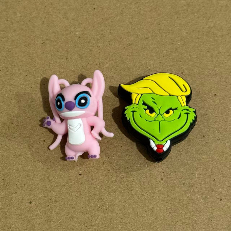 3d cartoon character silicone focal beads cute face beads