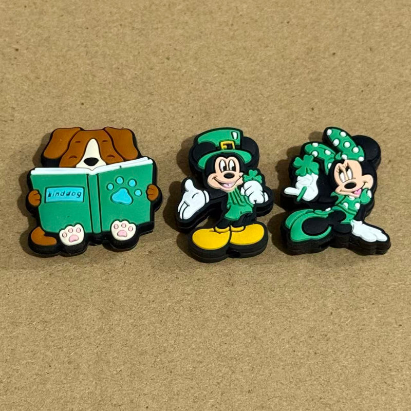 green cartoon mouse silicone focal beads for pen making DIY