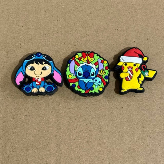 blue monster christmas silicone focal beads cartoon beads