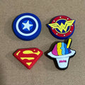 superhero shield silicone focal beads