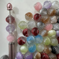 lantern shape acrylic beads mixed color glitter DIY craft beads for pens