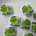 cute snail silicone focal beads