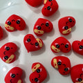 3D heart emoji Silicone Focal Beads For Pen