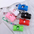 Colorful beadable dog waste bag holder keychains with clip for DIY pet accessories wholesale