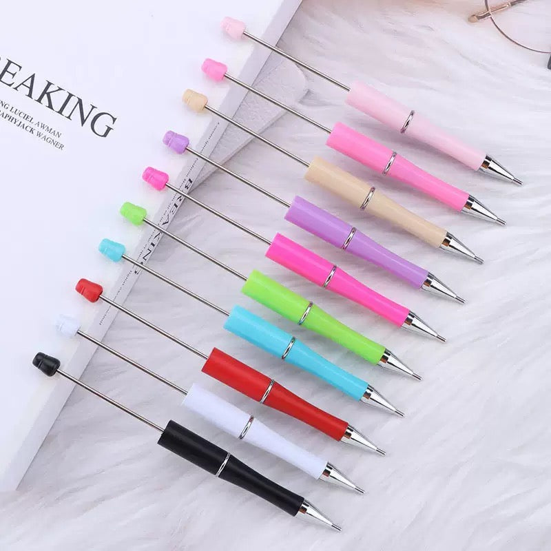 Beadable rhinestone pens colorful DIY craft pens for jewelry making wholesale
