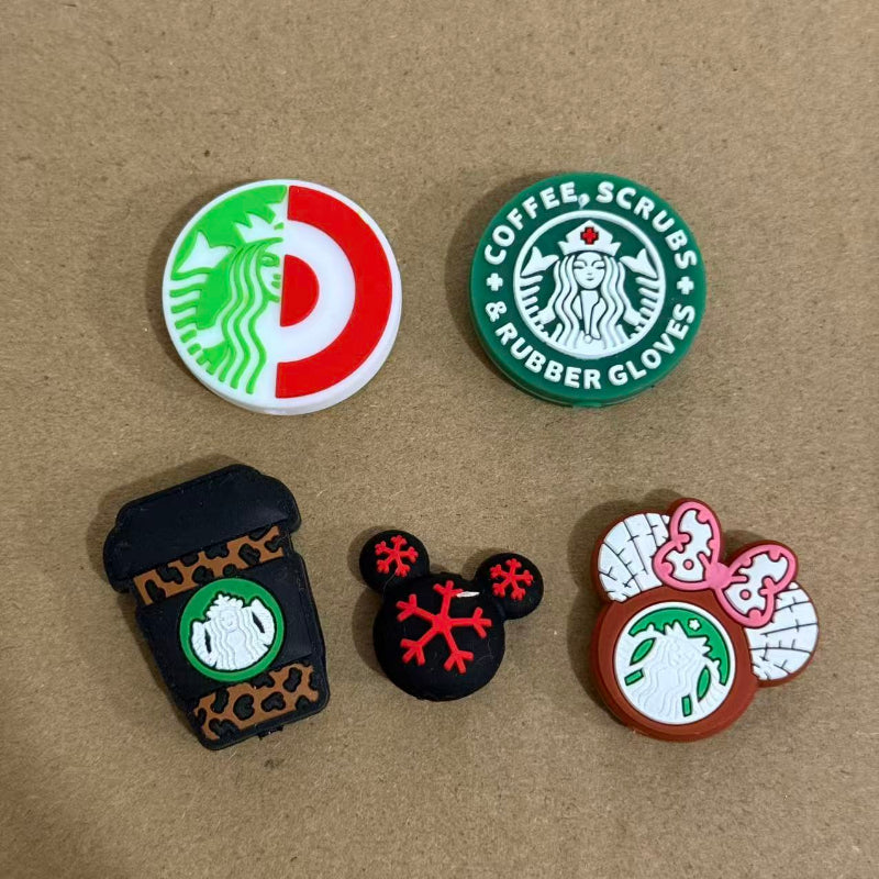 Coffee Cup Silicone Focal Beads Random Mix for DIY Pen Making Jewelry Bulk
