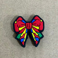 colorful bowtie silicone focal beads