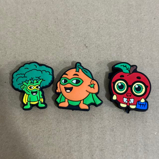 broccoli orange apple silicone focal beads cartoon fruit beads