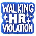 walking hr violation silicone focal beads funny quote