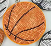 Basketball, baseball, rugby, hot diamond keychain pendant