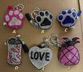 Hot Diamond cat's paw Keychain