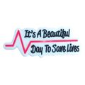 nurse silicone focal beads beautiful day save lives