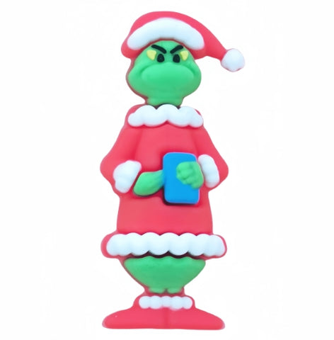 3D Red Hat Grinch Silicone Focal Beads For Pen Making