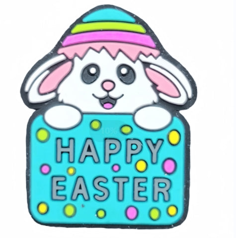 Happy Easter Rabbit Silicone Focal Beads For Pen Making