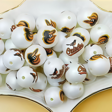 16mm Baltimore Orioles Acrylic Beads For Pen Making