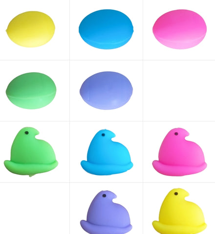 3D Easter Egg & Peep Silicone Focal Beads For Pen Making