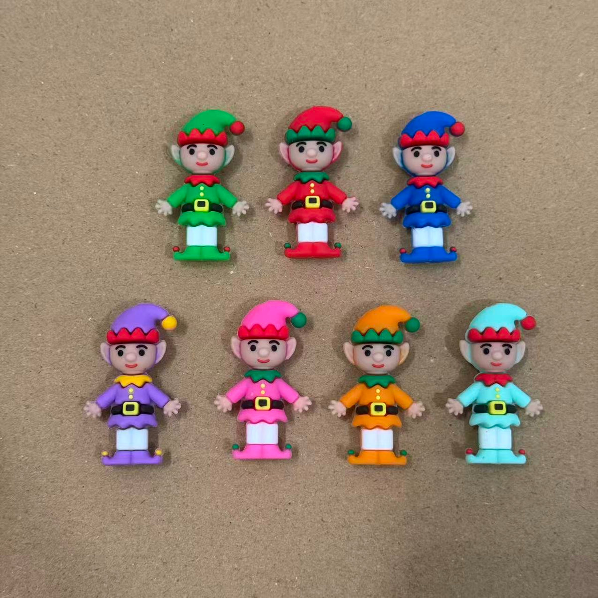 3D Christmas Standing Elf Full Body Silicone Focal Beads For Pen Making
