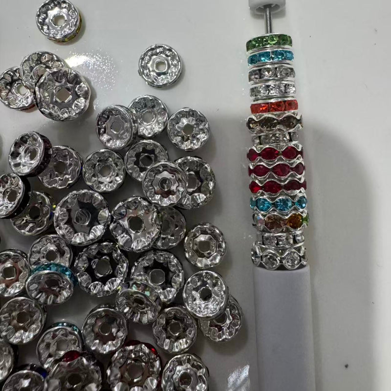 mixed size spacer beads colorful beads for beadable pens and jewelry making
