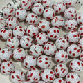 16mm ladybug pattern silicone beads for DIY pen making and craft supplies