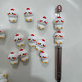 3D chicken silicone focal beads 