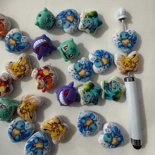cartoon animal beads for pens dinosaur acrylic beads