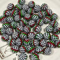 16mm checkered pattern silicone beads for DIY pen making and craft supplies