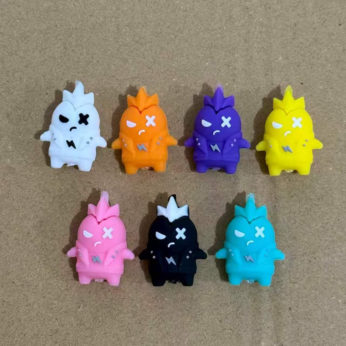 3D Horror Monster with Special Hair Style Silicone Focal Beads 21*27MM