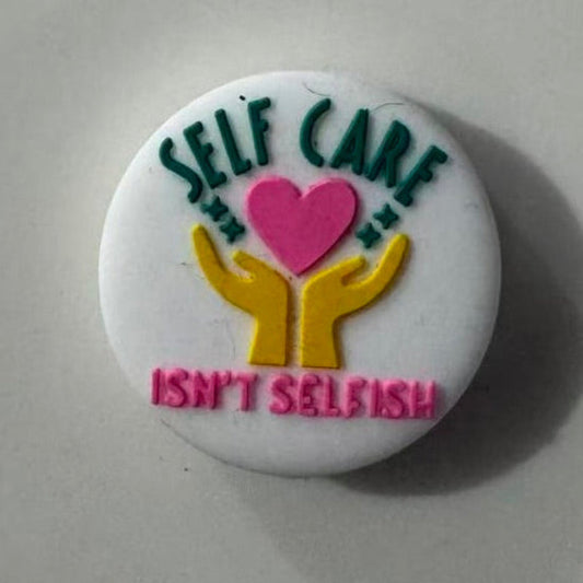 self care quote silicone focal beads