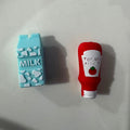 3D milk and tomato sauce silicone focal beads for DIY pens