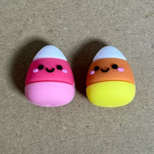 3D Halloween Cute Candy Corn Silicone Focal Beads for Pens