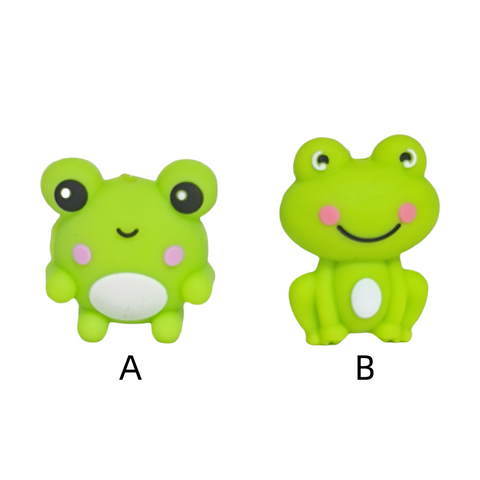 3D Green Frog Silicone Focal Beads For Pen Making