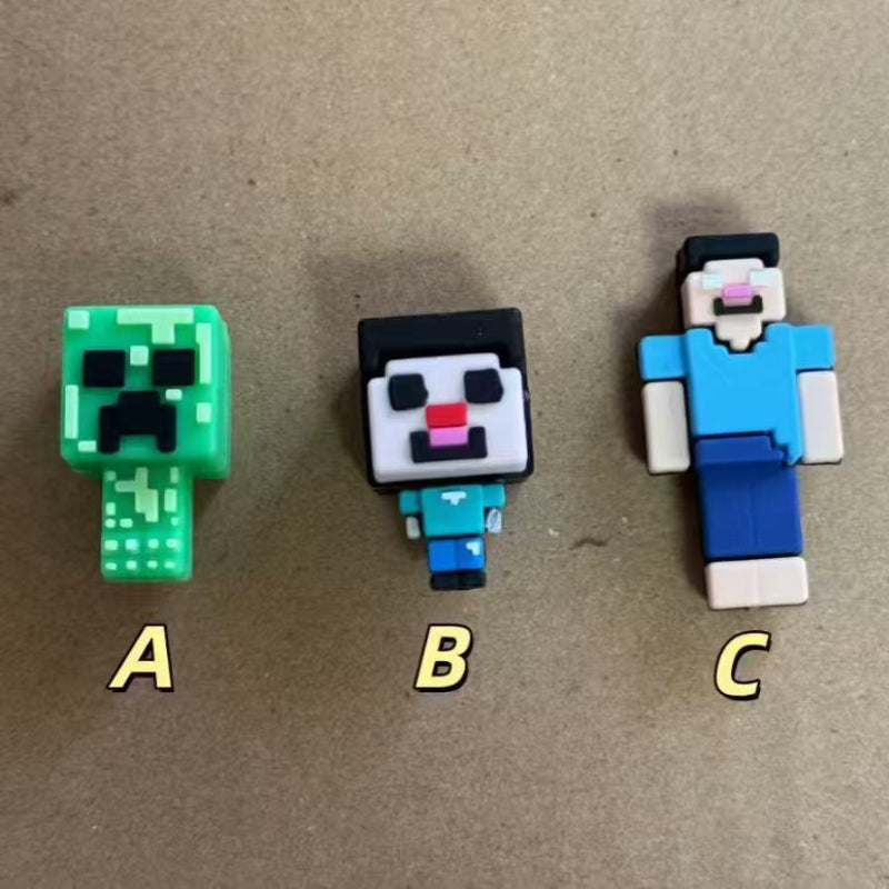 3D pixel game style silicone beads for pen making DIY crafts