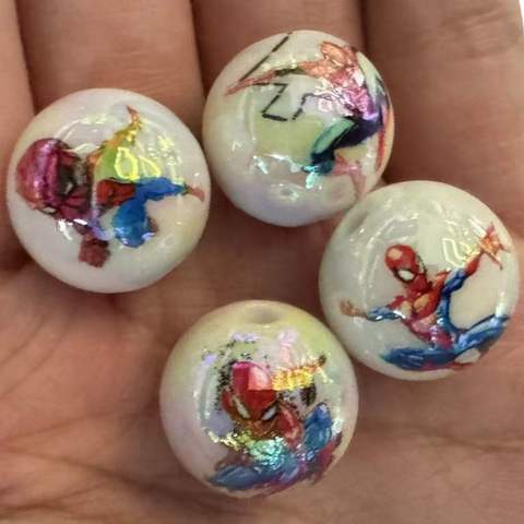 16mm Spider-Man Acrylic Beads for beadable pen