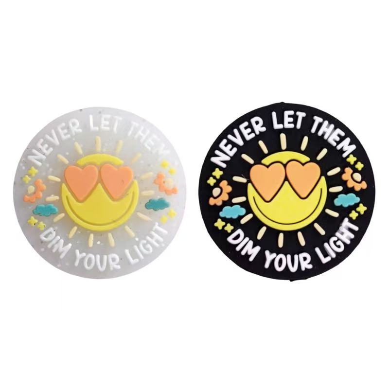 never let them dim your light silicone focal beads