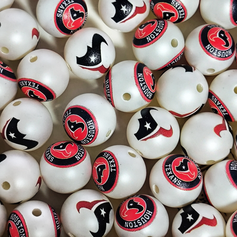 16mm Houston Texans Acrylic Beads For Pen Making