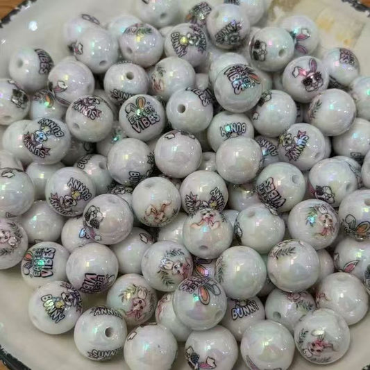 16mm easter bunny acrylic beads for pen making
