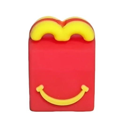 cute french fries silicone focal beads smile design