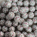 16mm feather printed silicone beads for DIY pen making craft supplies