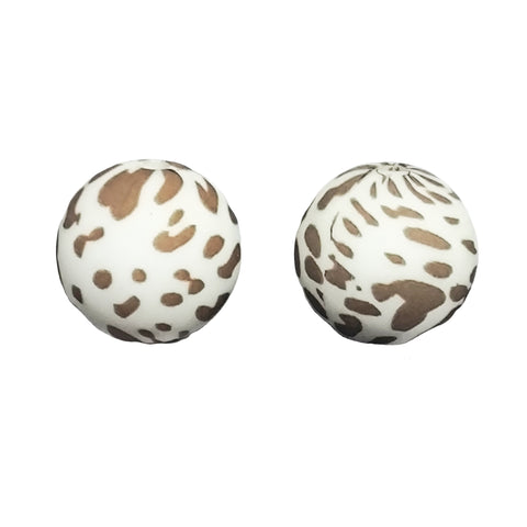 16mm Jaguar Printed Silicone Beads For Pen Making