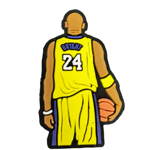 Basketball star Number 24 Lakers' jerse Silicone Focal Beads For Sports