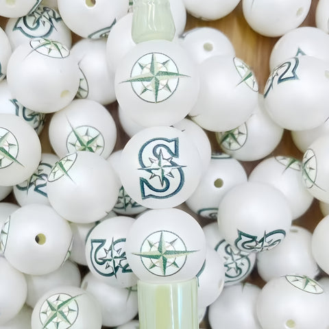 16mm Seattle Mariners Acrylic Beads For Pen Making