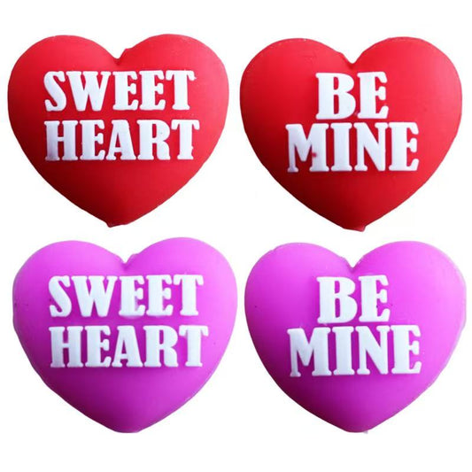 3D “Sweet Heart Be Mine” Silicone Focal Beads for DIY Crafts, Pen Making & Jewelry