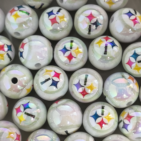 16mm Steelers Acrylic Beads For Pen Making