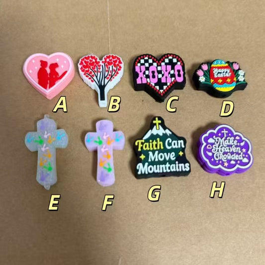 Holiday Silicone Focal Beads – Valentine’s Day & Easter Mix