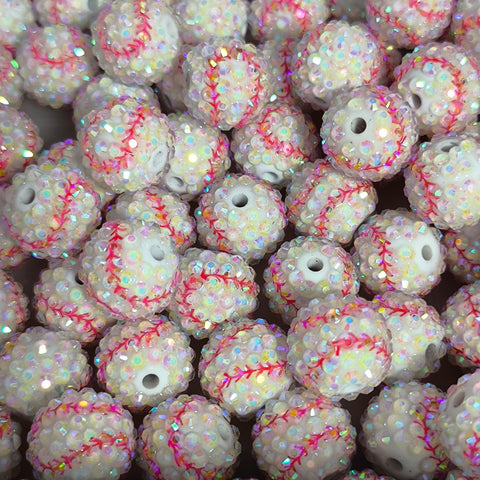 18 mm Baseball Round Acrylic Beads for pen Making