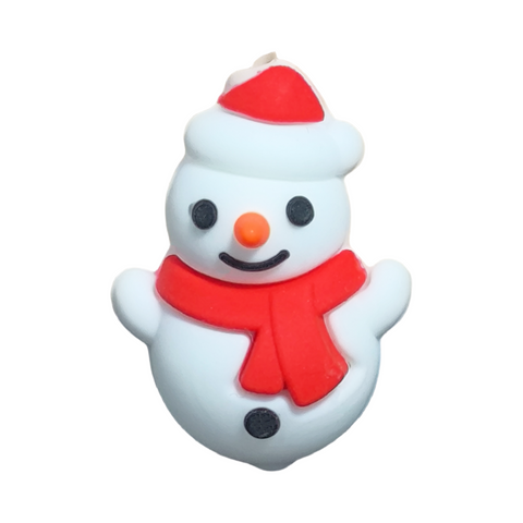 3D Snowman Silicone Focal Beads For Beaded Pen