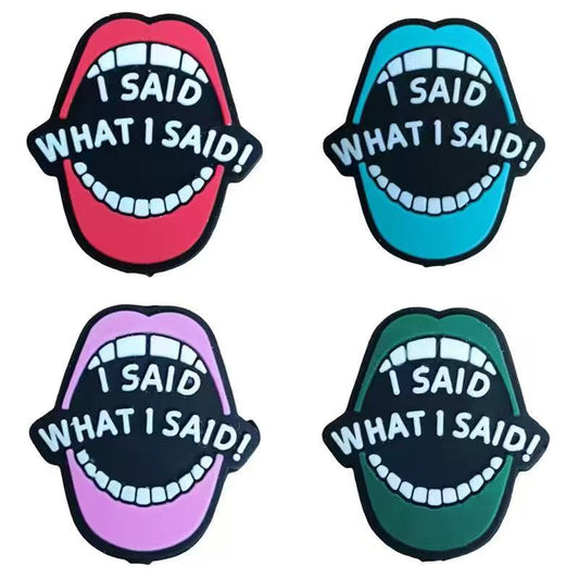 i said what i said silicone focal beads lips quote beads